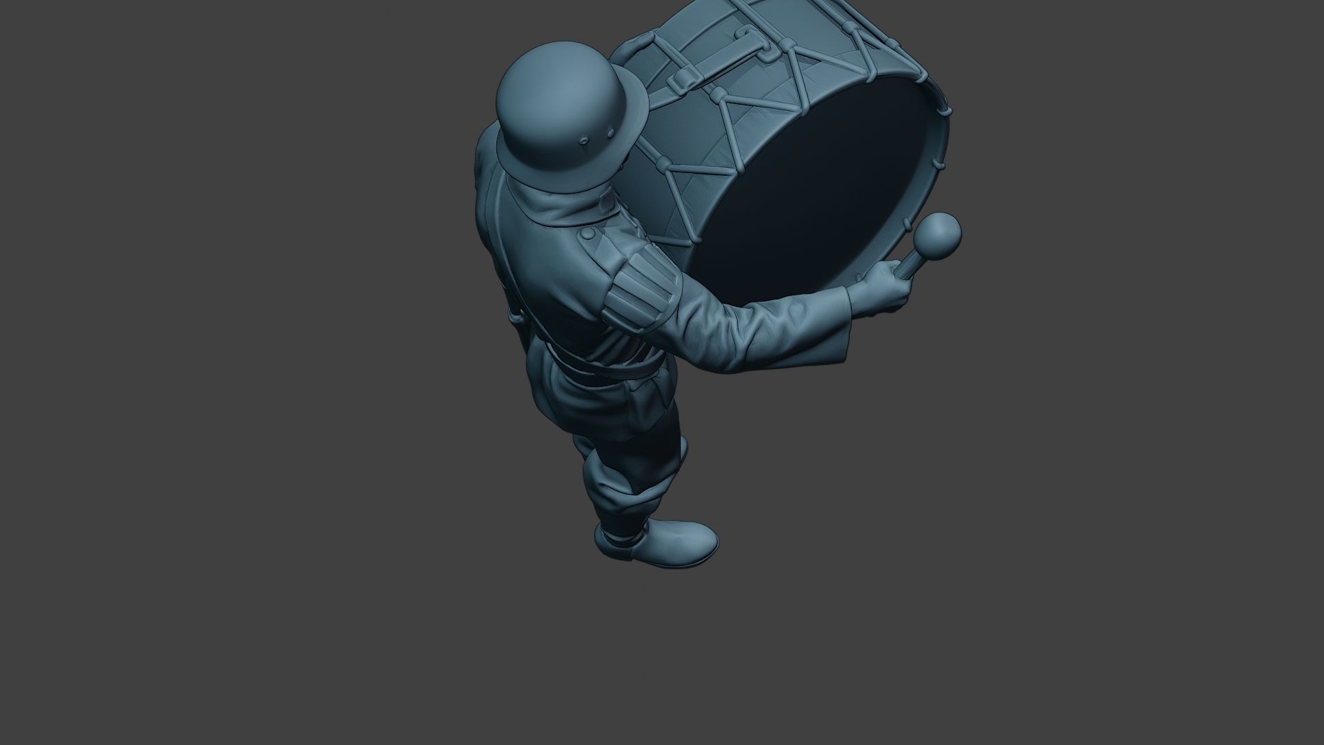 German musician soldier ww2 Stand bass drum G8 3D print model_23