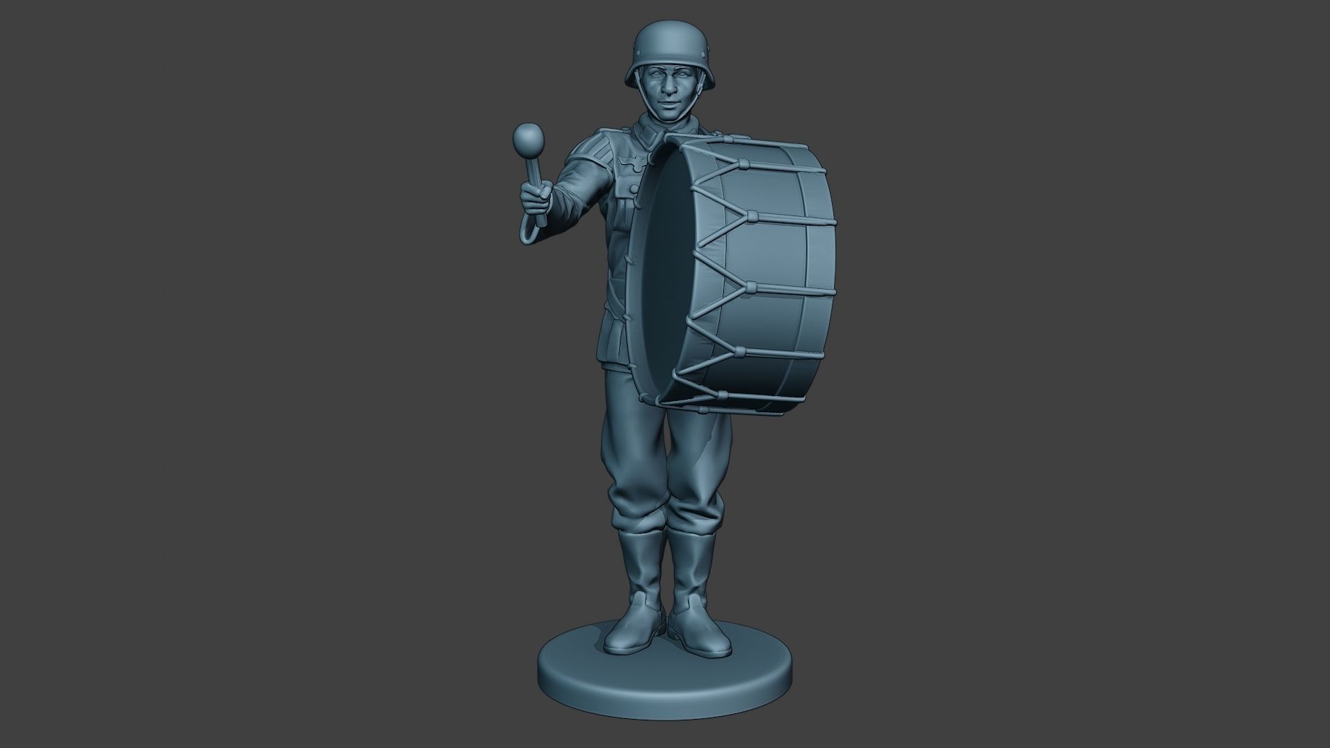 German musician soldier ww2 Stand bass drum G8 3D print model_11