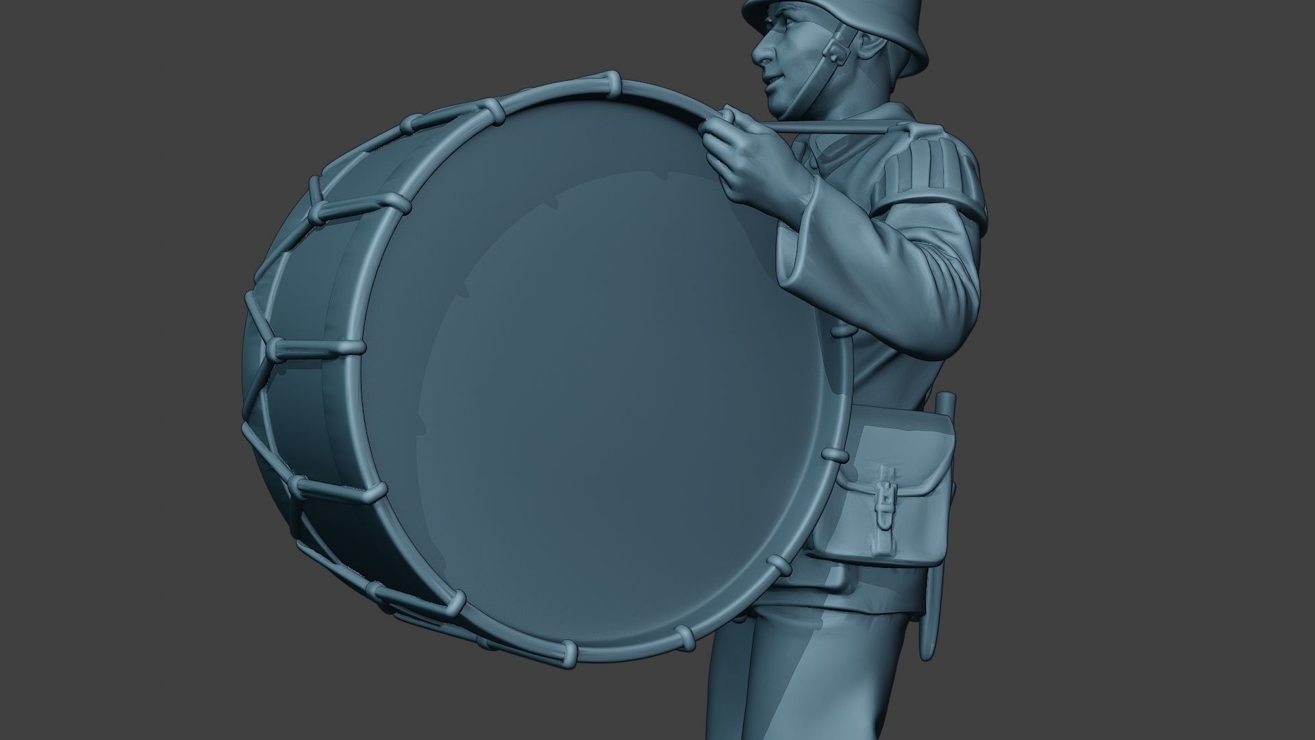 German musician soldier ww2 Stand bass drum G8 3D print model_17