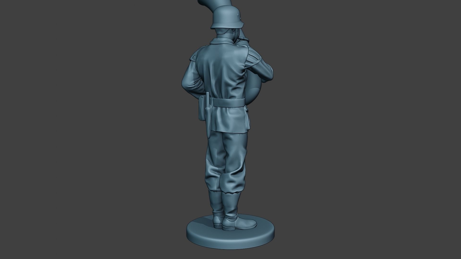 German musician soldier ww2 Stand bass horn G8 3D print model_7