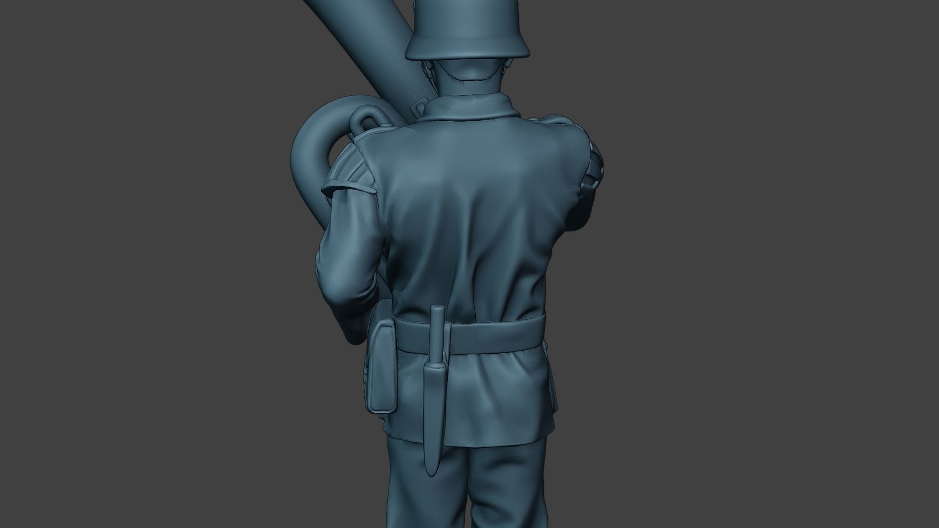 German musician soldier ww2 Stand bass horn G8 3D print model_21