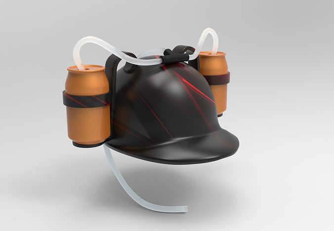 Beer Helmet 3d model and Print Low-poly 3D model