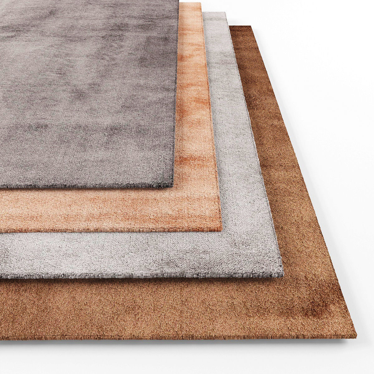 Rugs-960 four rugs Low-poly 3D model_1