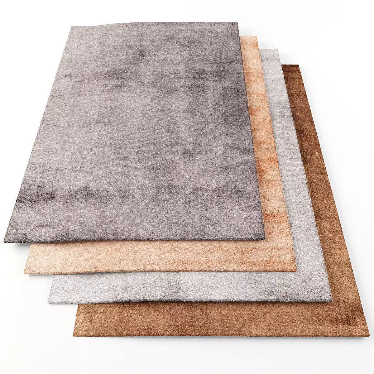 Rugs-960 four rugs Low-poly 3D model_0