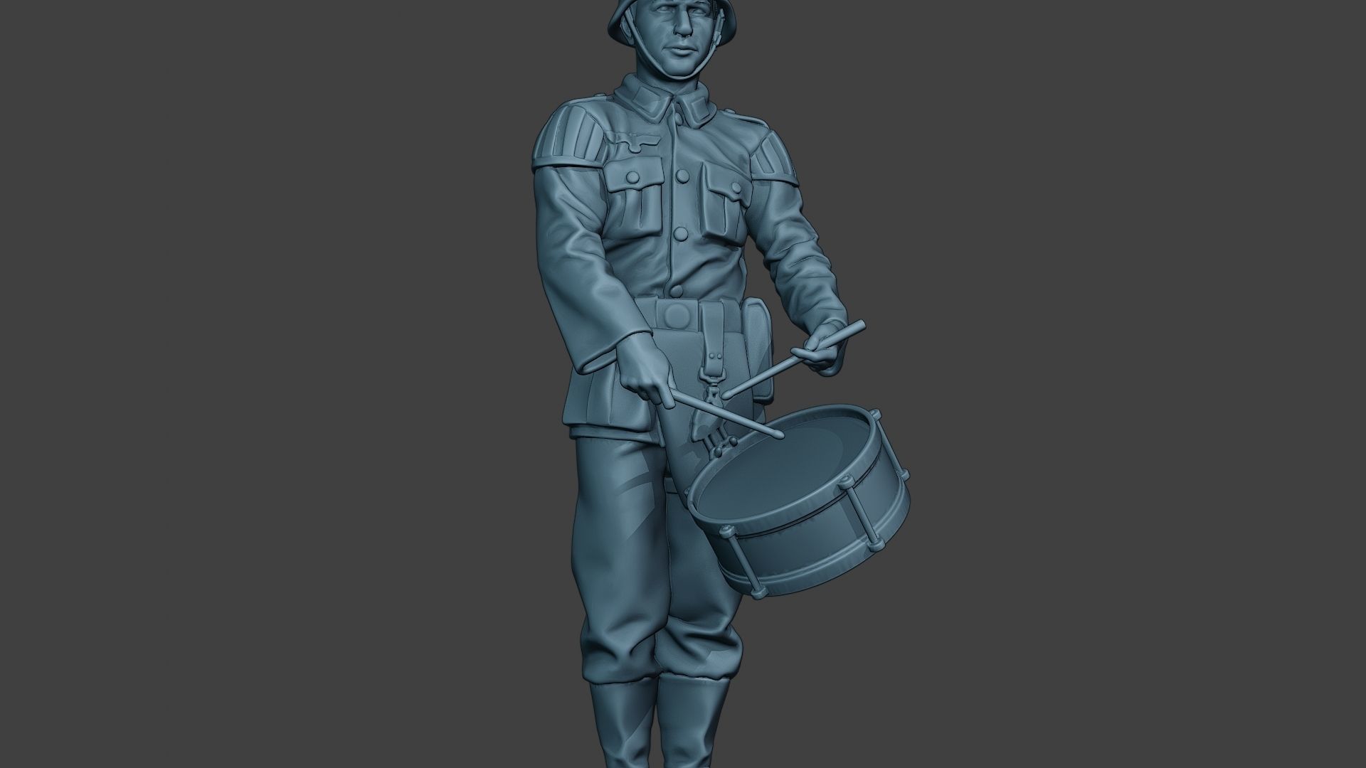 German musician soldier ww2 Stand drum G8 3D print model_28