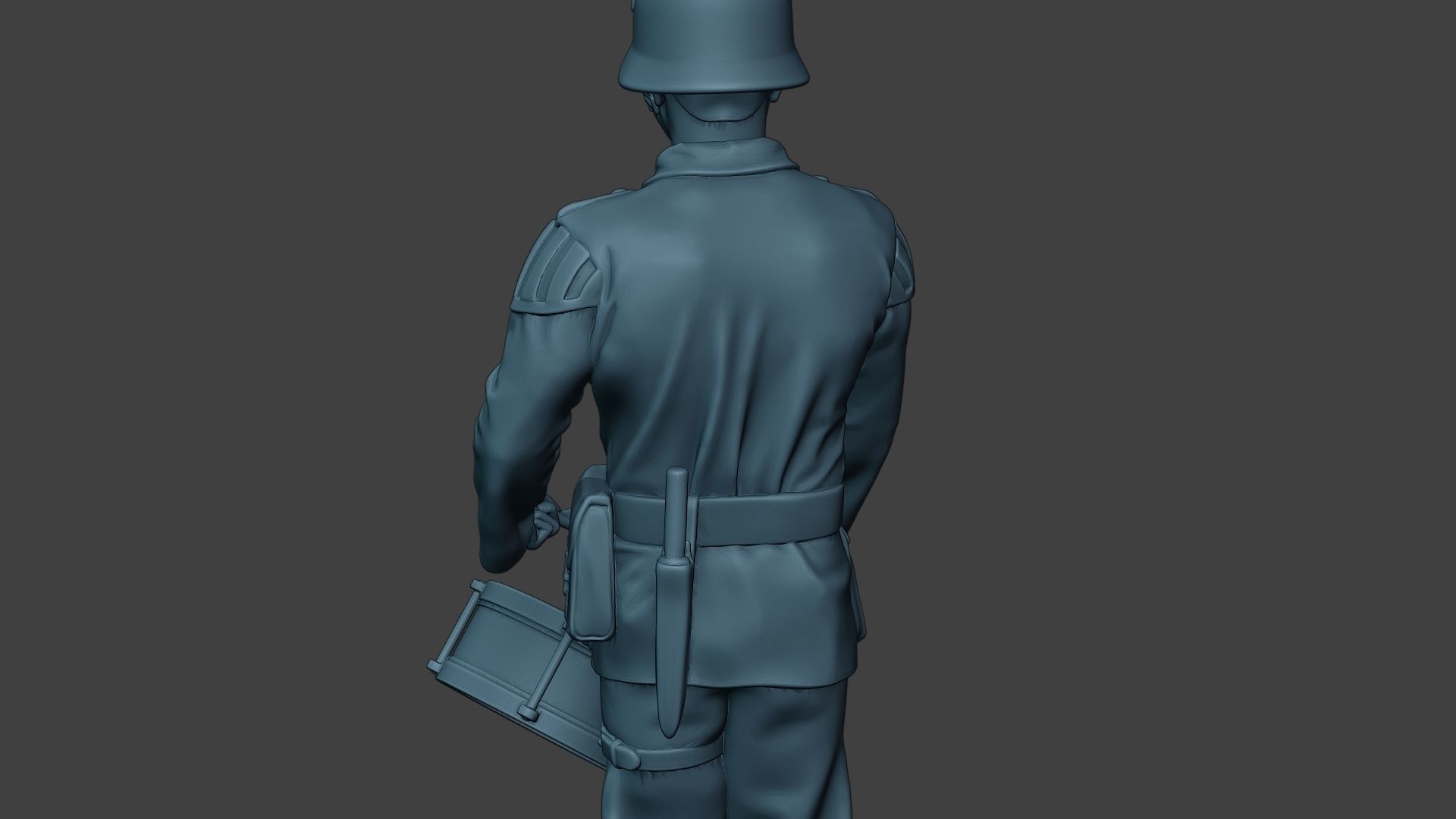 German musician soldier ww2 Stand drum G8 3D print model_21