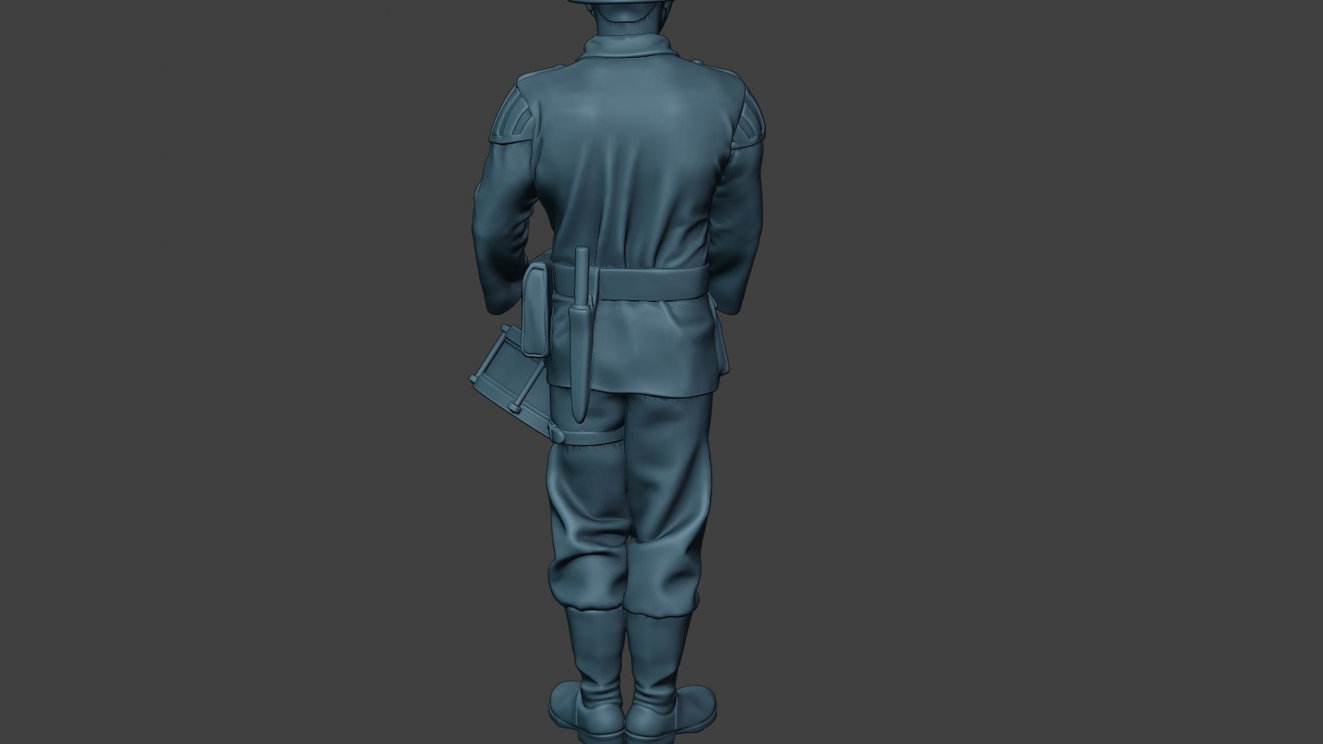 German musician soldier ww2 Stand drum G8 3D print model_25