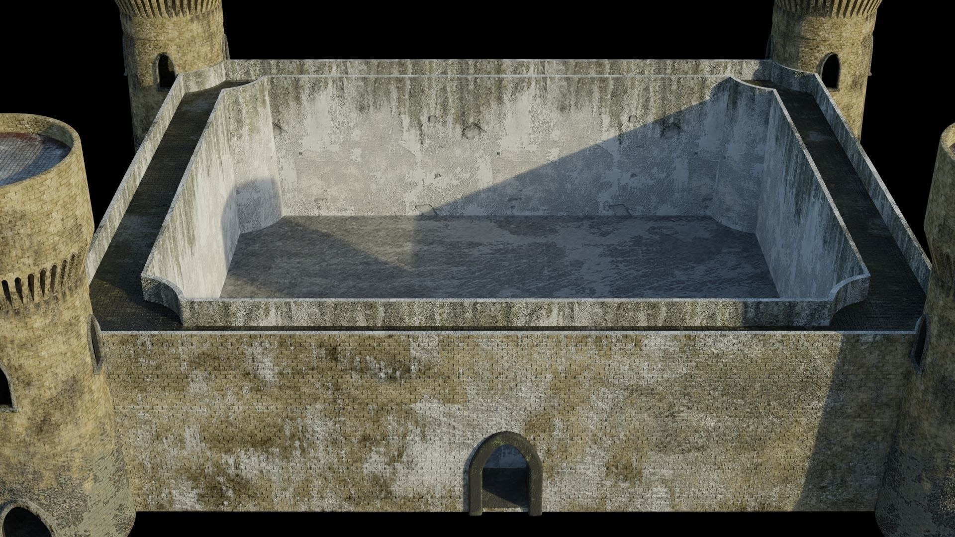 Castle 3D model PBR materials 4K Low-poly 3D model_9