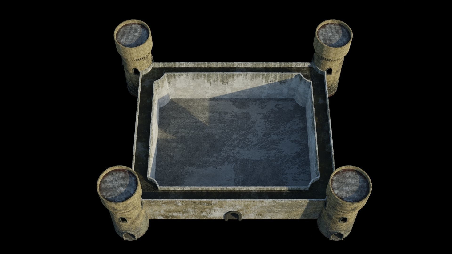 Castle 3D model PBR materials 4K Low-poly 3D model_6