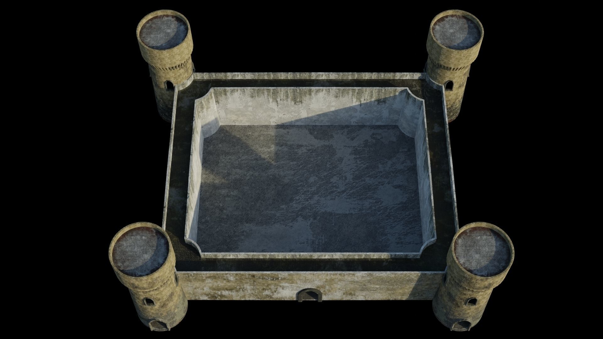 Castle 3D model PBR materials 4K Low-poly 3D model_16