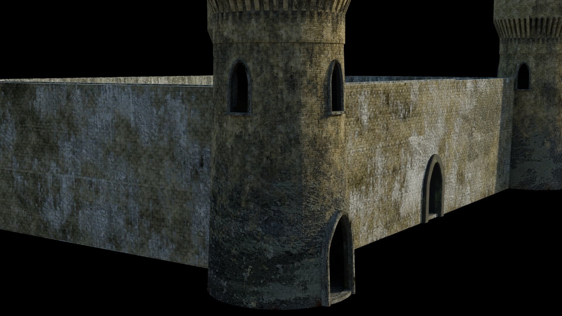 Castle 3D model PBR materials 4K Low-poly 3D model_8