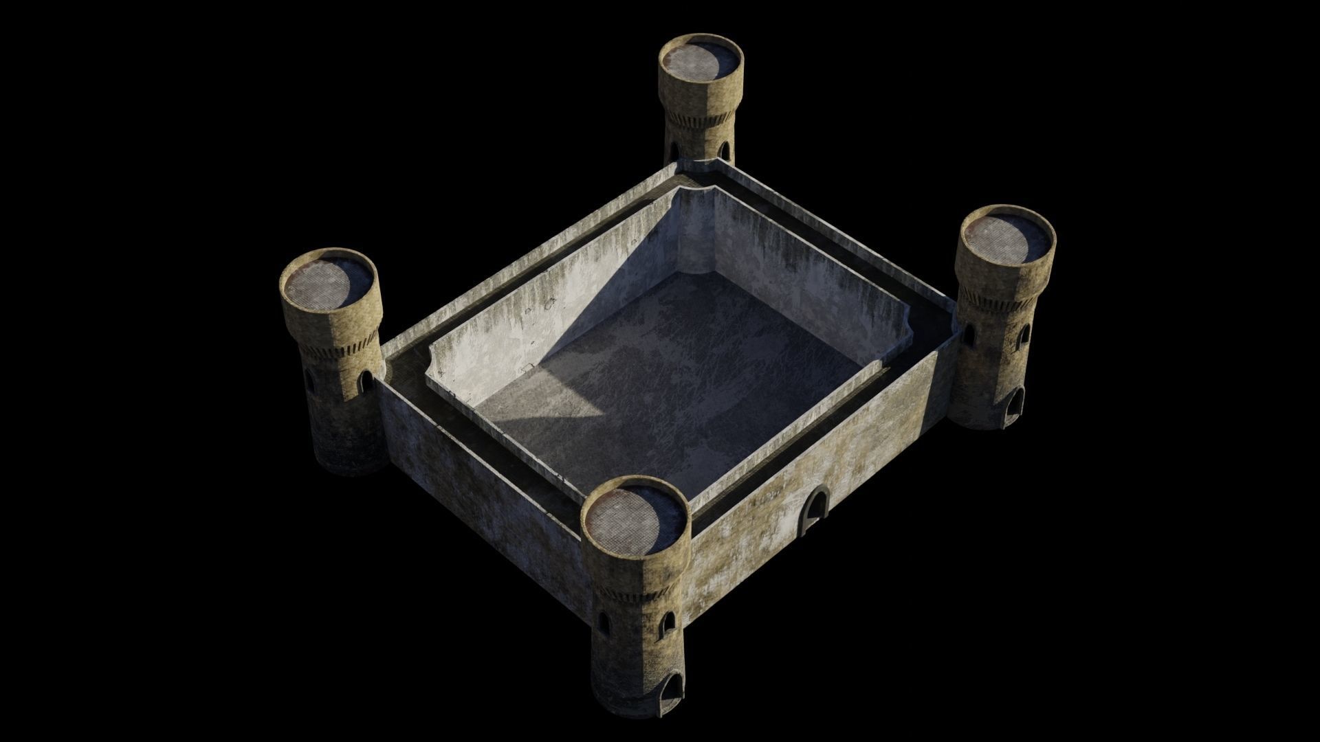 Castle 3D model PBR materials 4K Low-poly 3D model_14