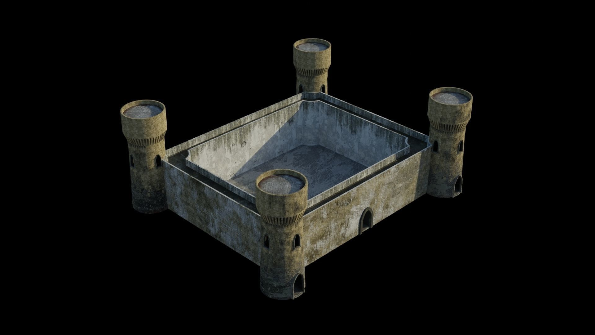 Castle 3D model PBR materials 4K Low-poly 3D model_5