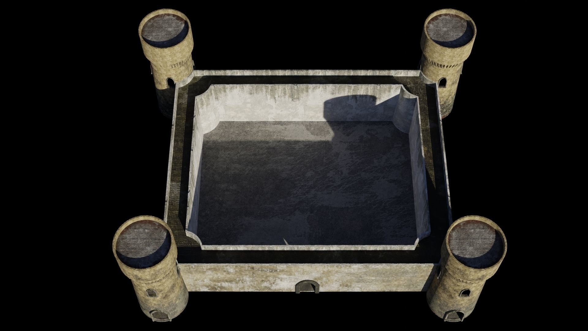 Castle 3D model PBR materials 4K Low-poly 3D model_11