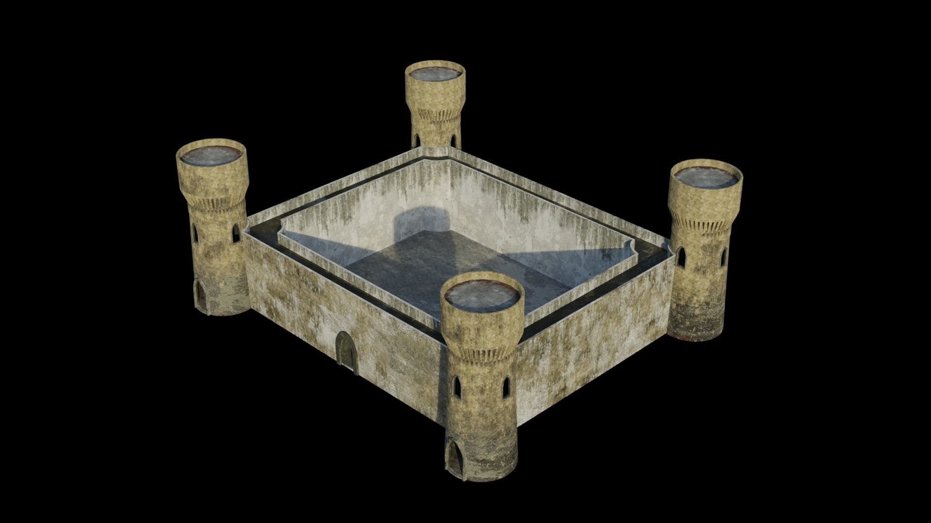 Castle 3D model PBR materials 4K Low-poly 3D model_7