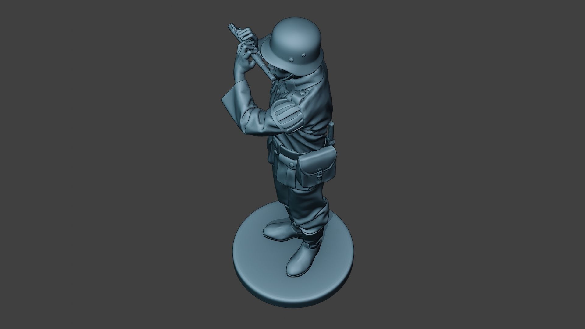German musician soldier ww2 Stand piccolo G8 3D print model_15
