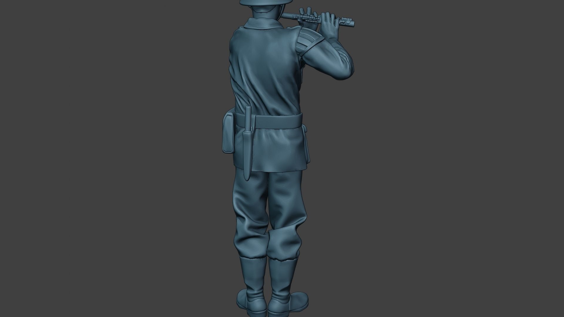 German musician soldier ww2 Stand piccolo G8 3D print model_25