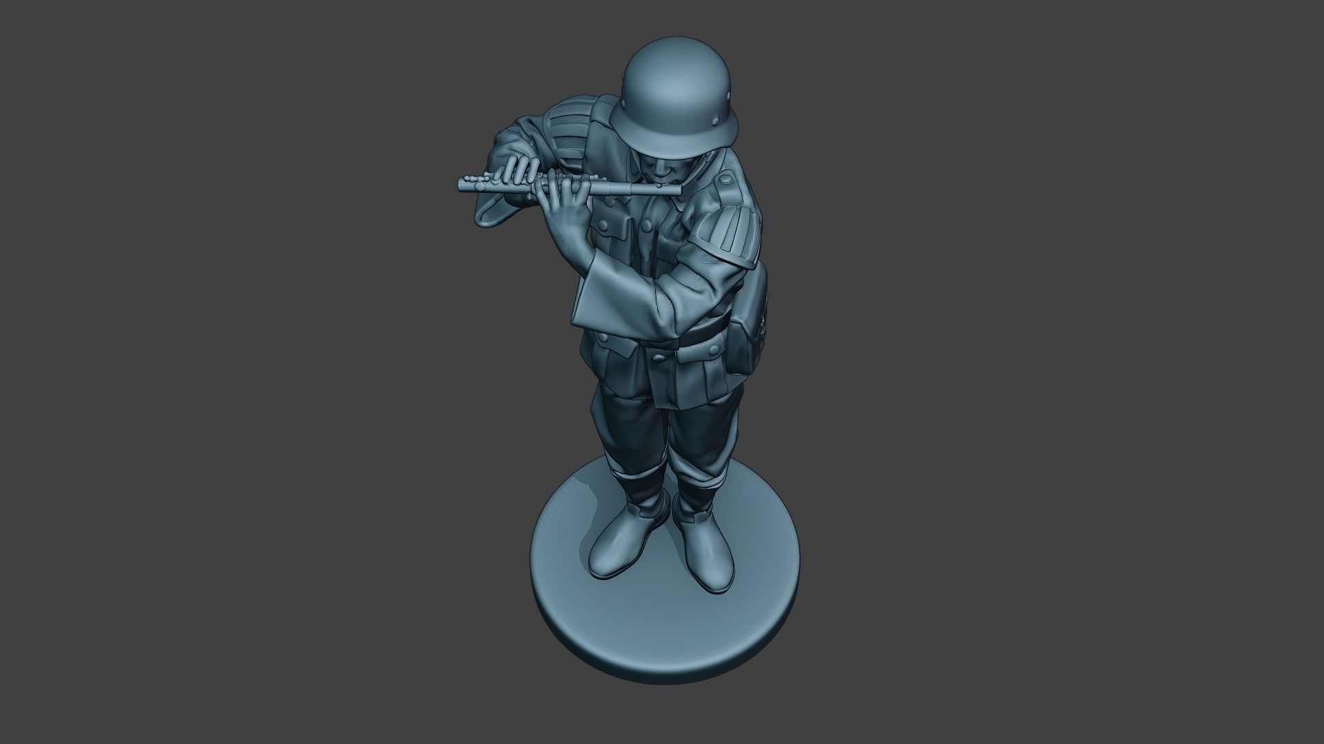 German musician soldier ww2 Stand piccolo G8 3D print model_14