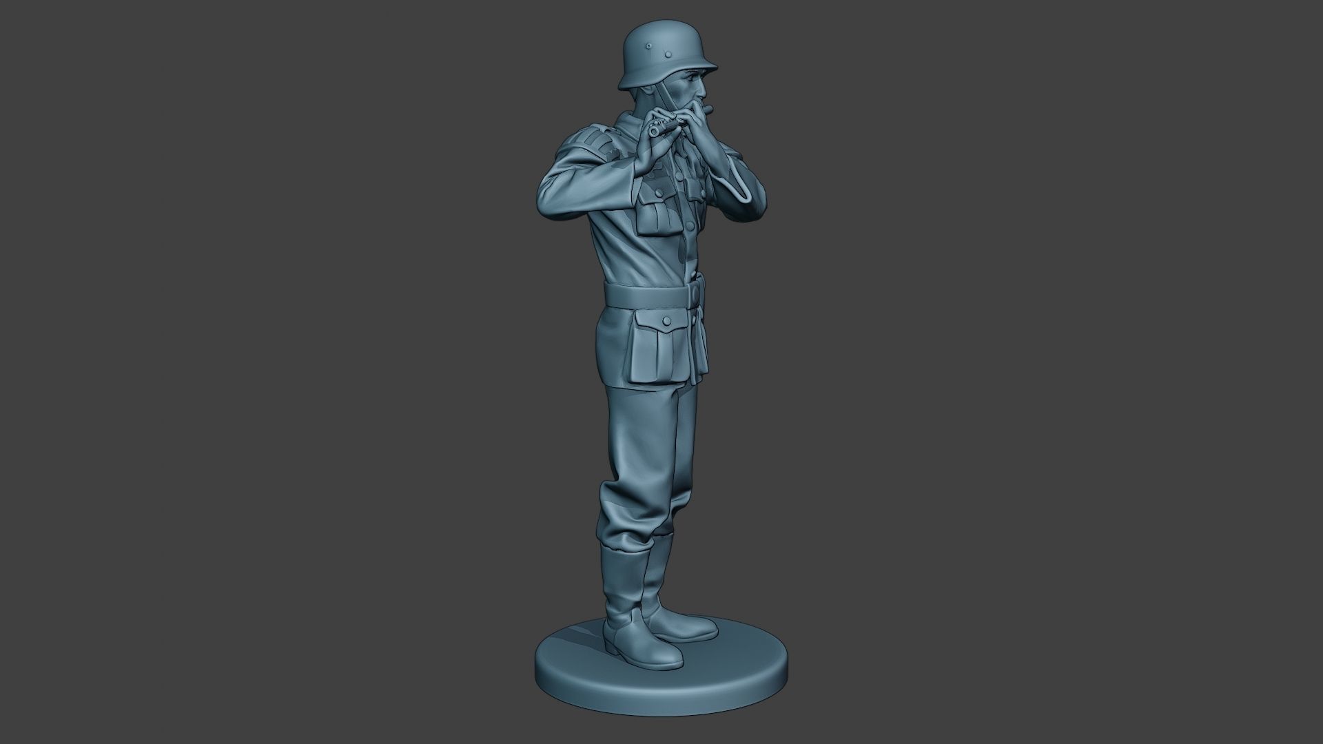 German musician soldier ww2 Stand piccolo G8 3D print model_9