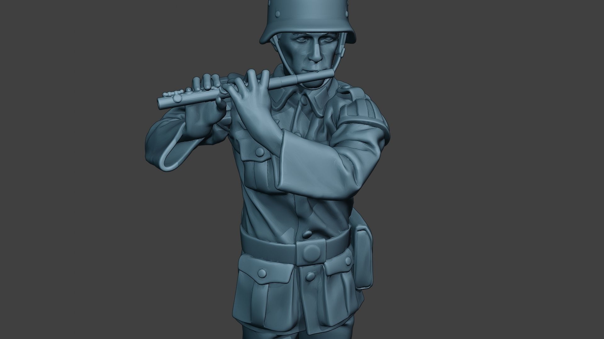 German musician soldier ww2 Stand piccolo G8 3D print model_19