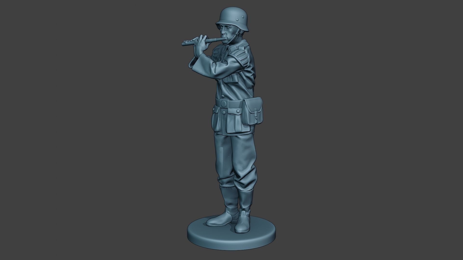 German musician soldier ww2 Stand piccolo G8 3D print model_2