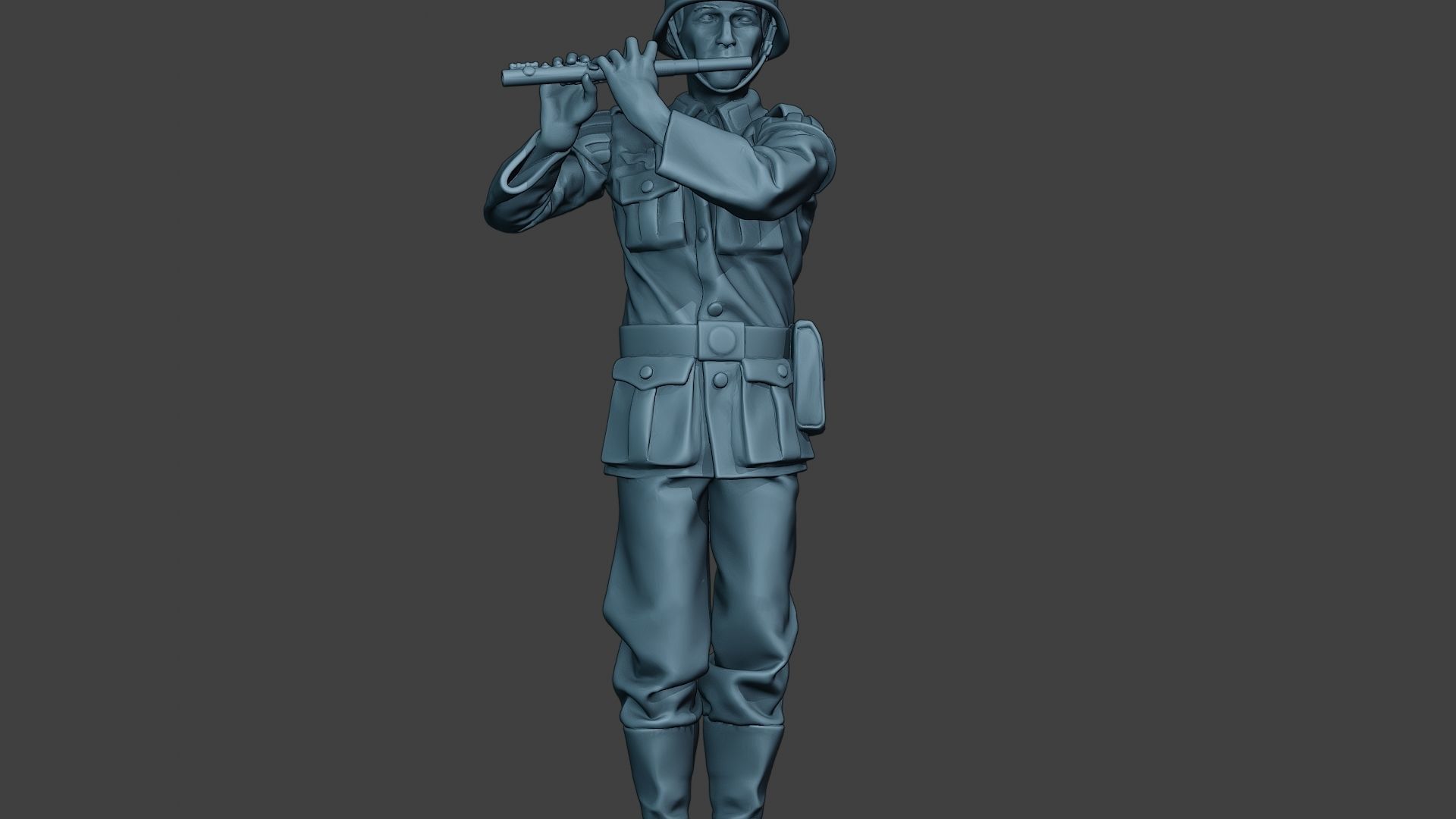 German musician soldier ww2 Stand piccolo G8 3D print model_28