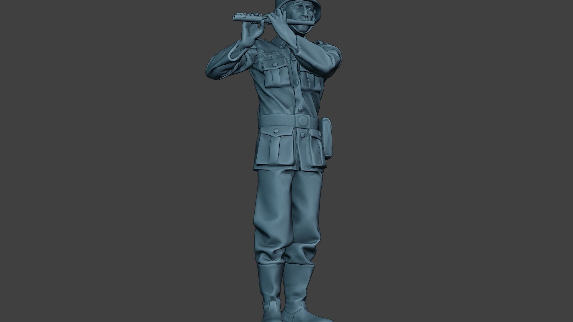 German musician soldier ww2 Stand piccolo G8 3D print model_13