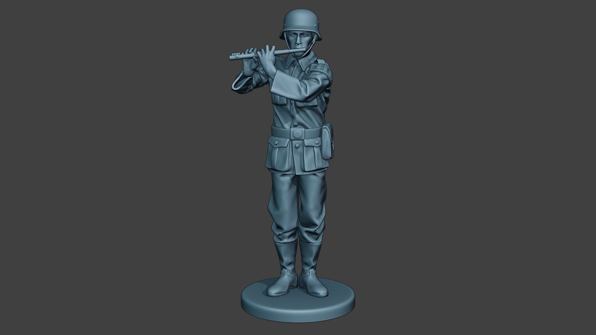 German musician soldier ww2 Stand piccolo G8 3D print model_11