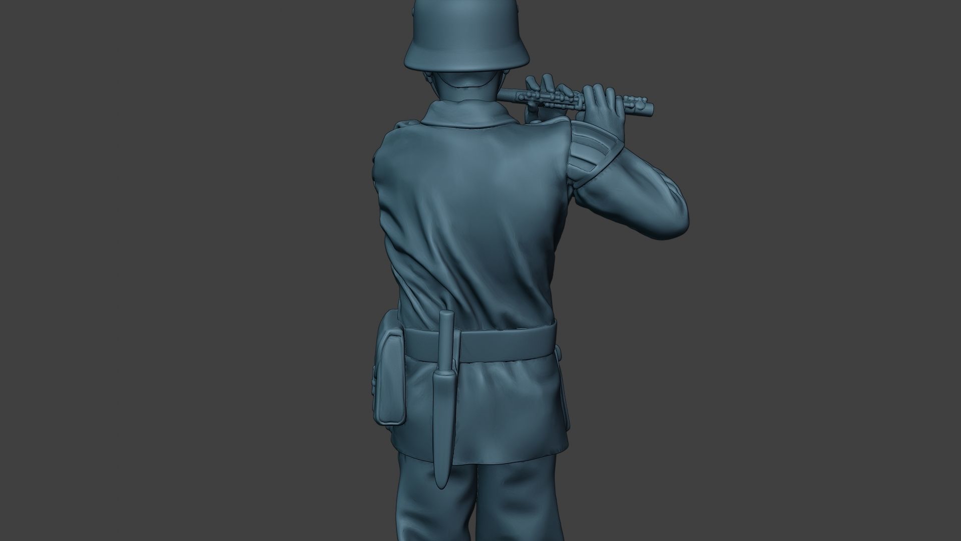 German musician soldier ww2 Stand piccolo G8 3D print model_21