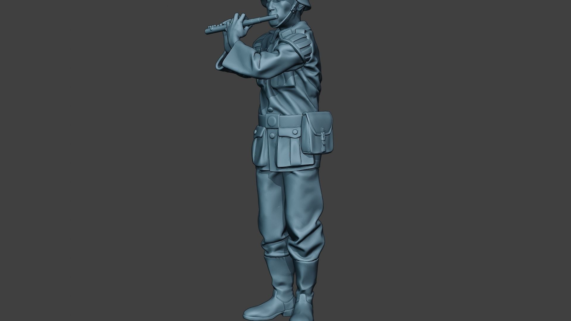 German musician soldier ww2 Stand piccolo G8 3D print model_27