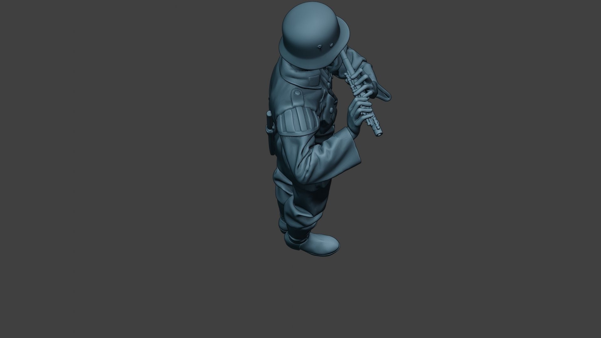 German musician soldier ww2 Stand piccolo G8 3D print model_23