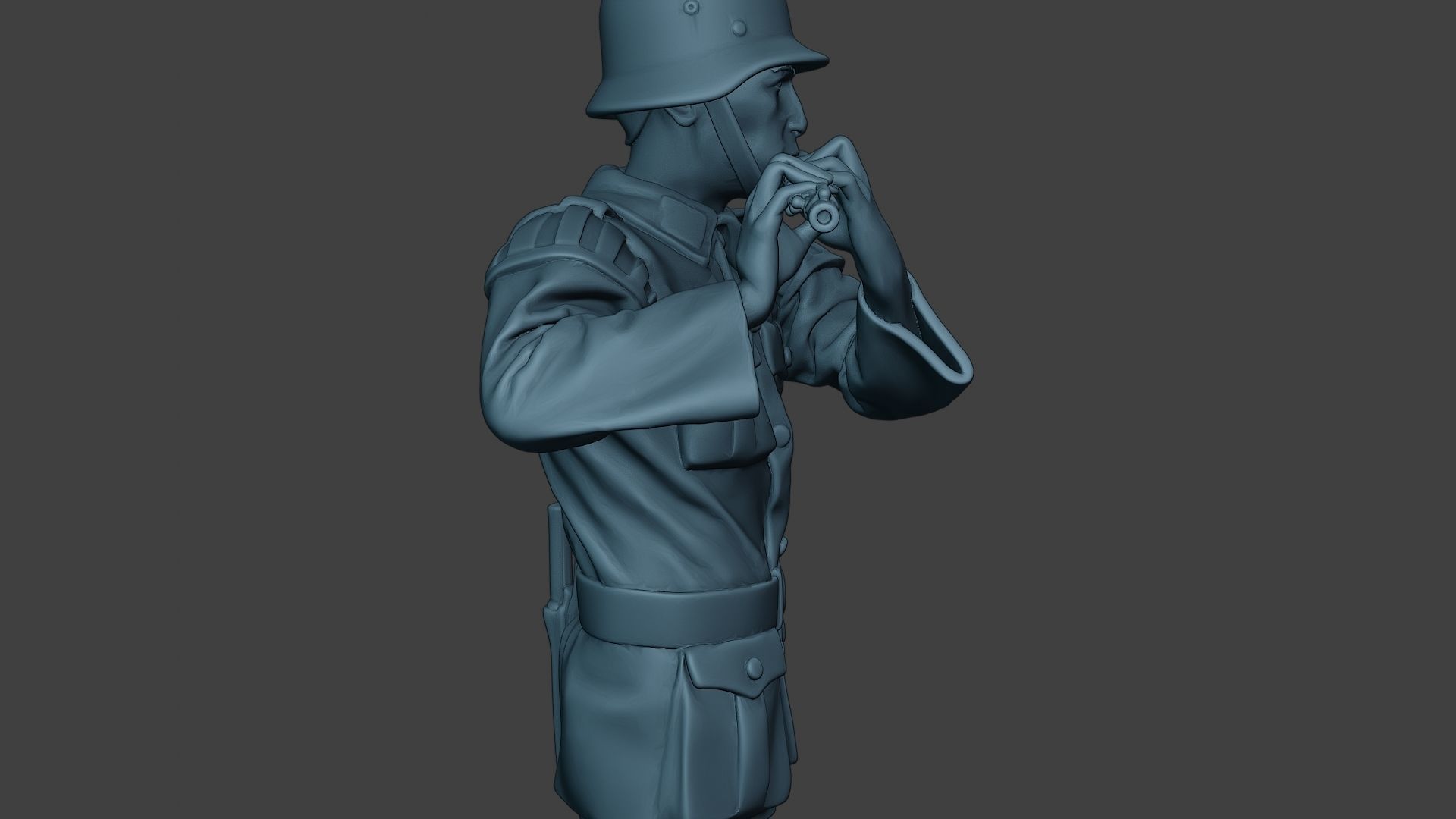 German musician soldier ww2 Stand piccolo G8 3D print model_20