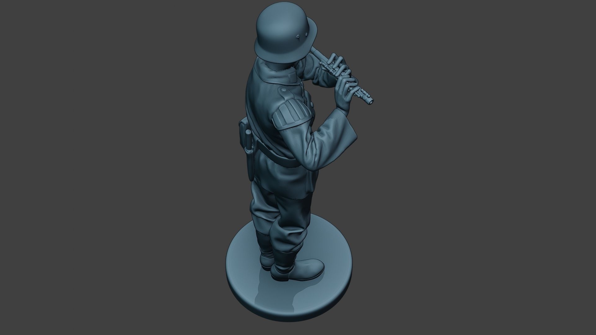German musician soldier ww2 Stand piccolo G8 3D print model_22