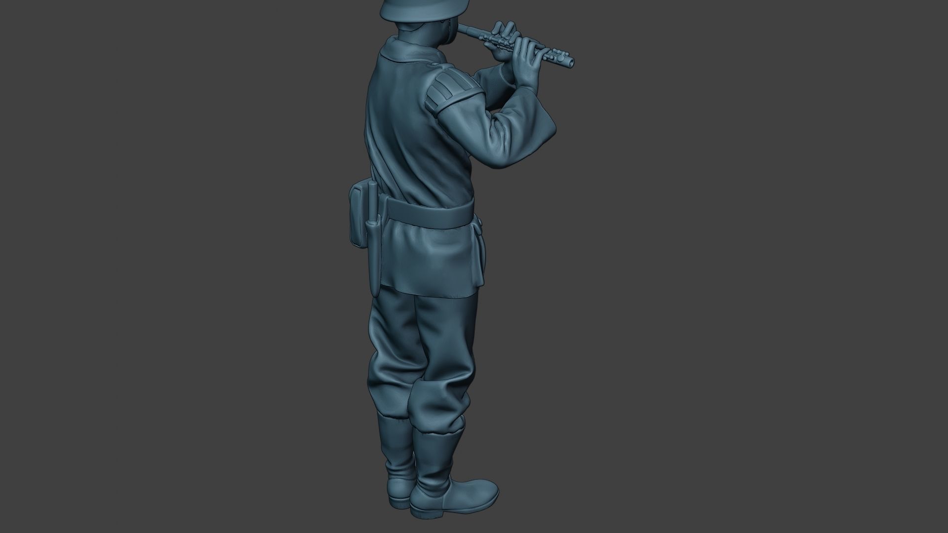 German musician soldier ww2 Stand piccolo G8 3D print model_24