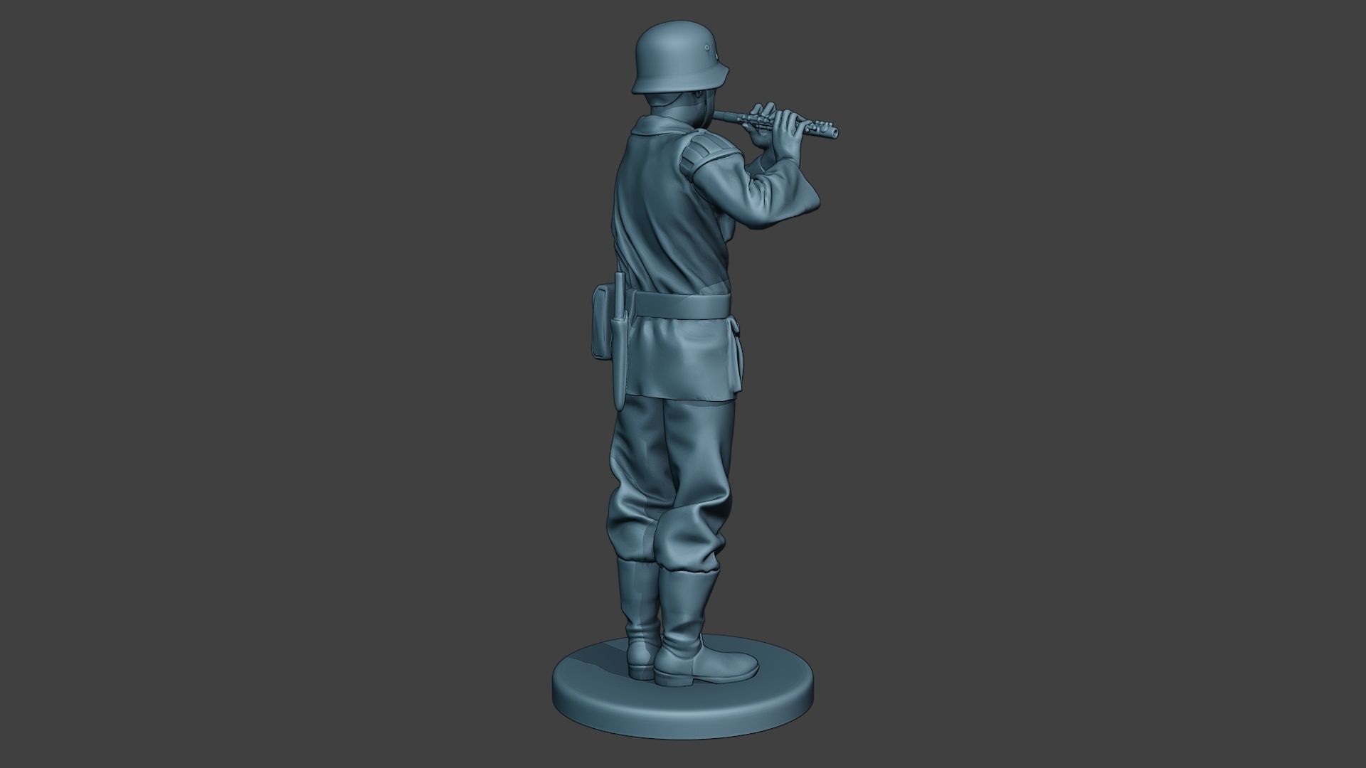 German musician soldier ww2 Stand piccolo G8 3D print model_7