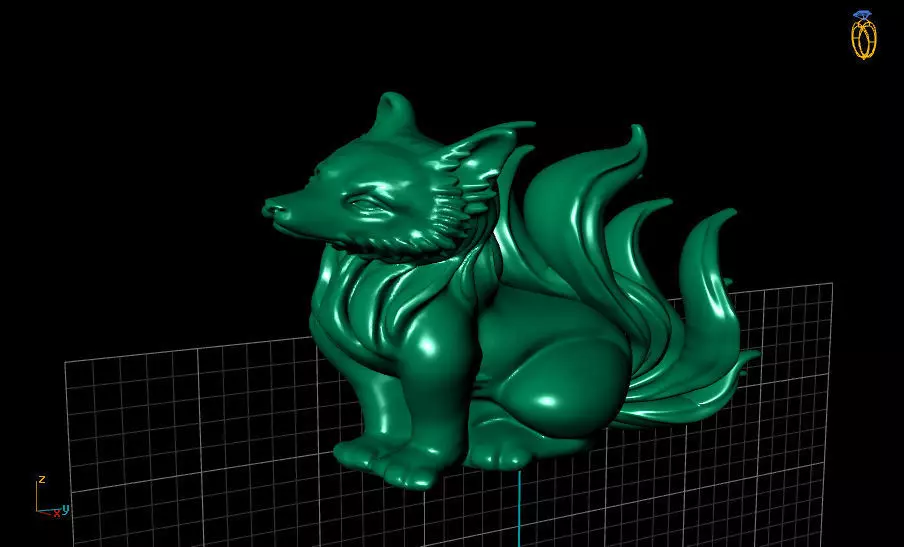 FOX 9 TAILS 3D print model_0