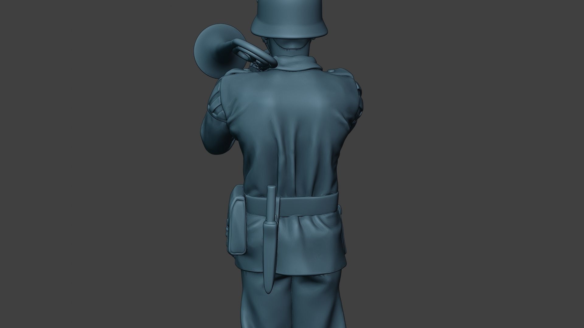 German musician soldier ww2 Stand trombone G8 3D print model_21