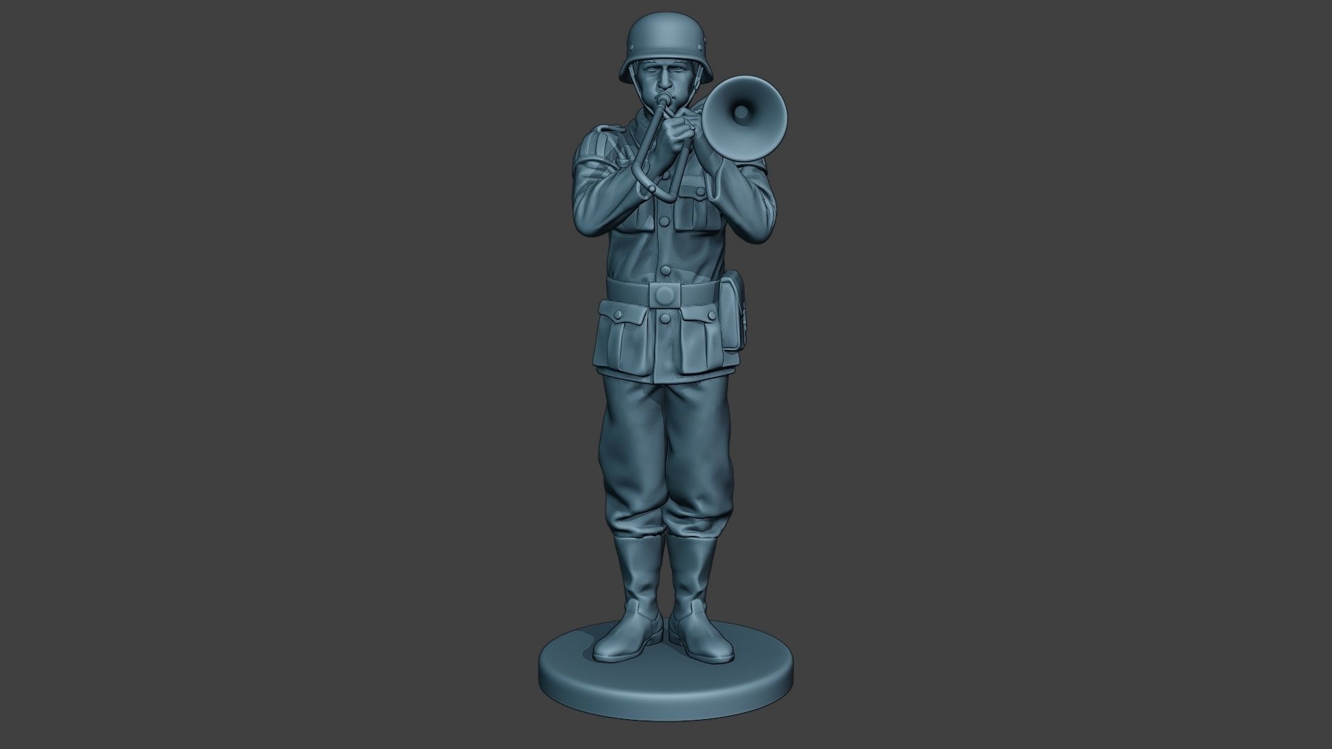 German musician soldier ww2 Stand trombone G8 3D print model_11