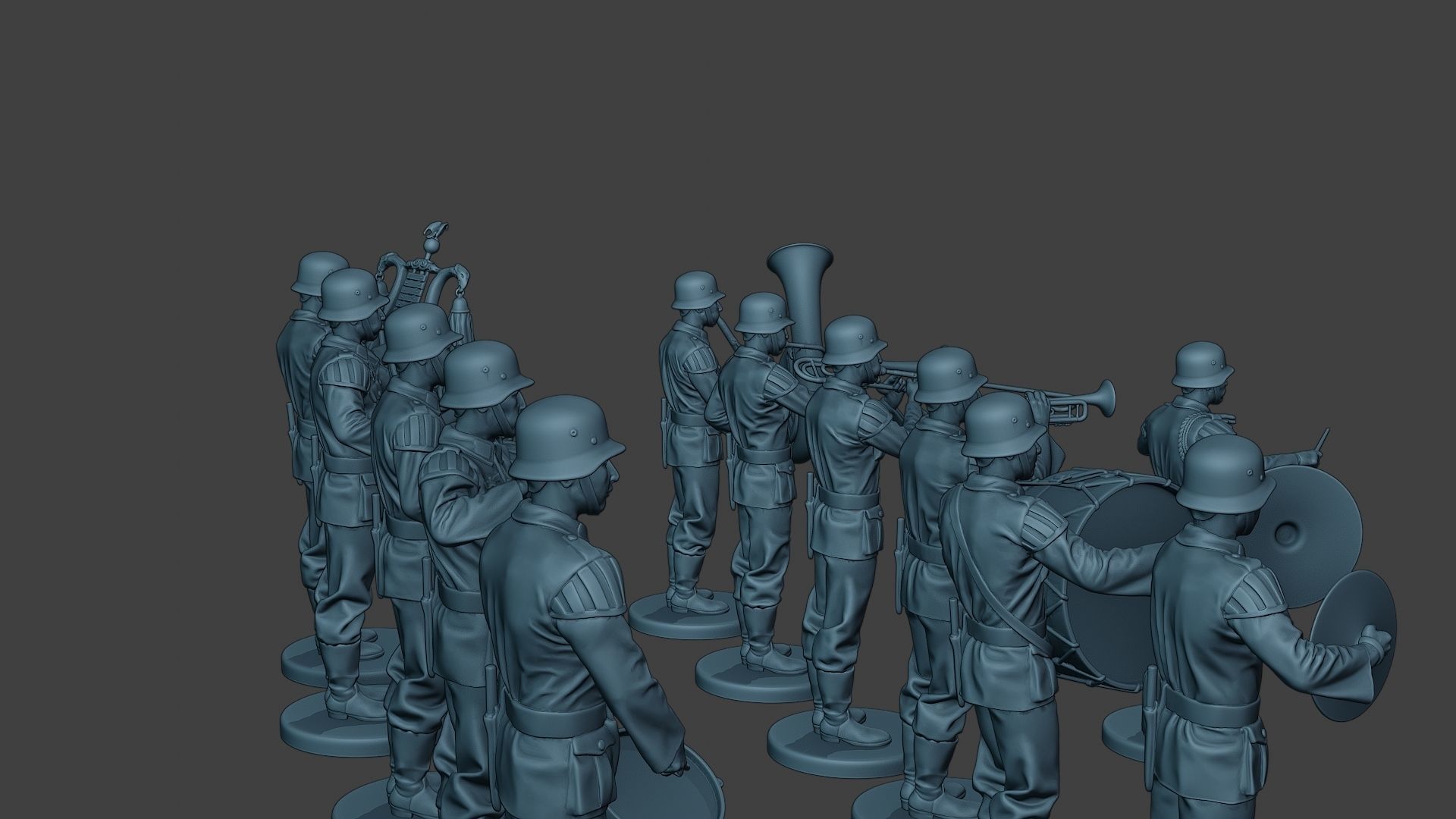 German soldiers Military Band Pack1 ww2 G8 3D Model Collection_27