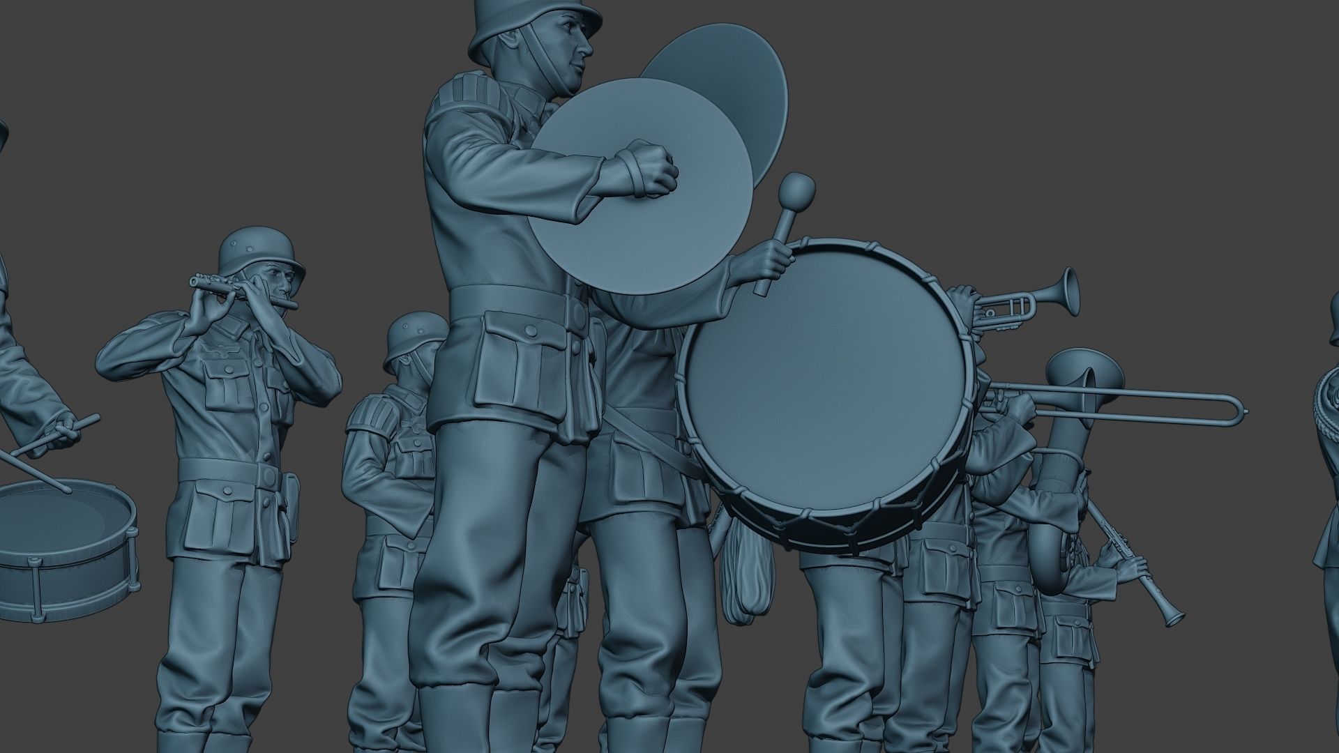 German soldiers Military Band Pack1 ww2 G8 3D Model Collection_30