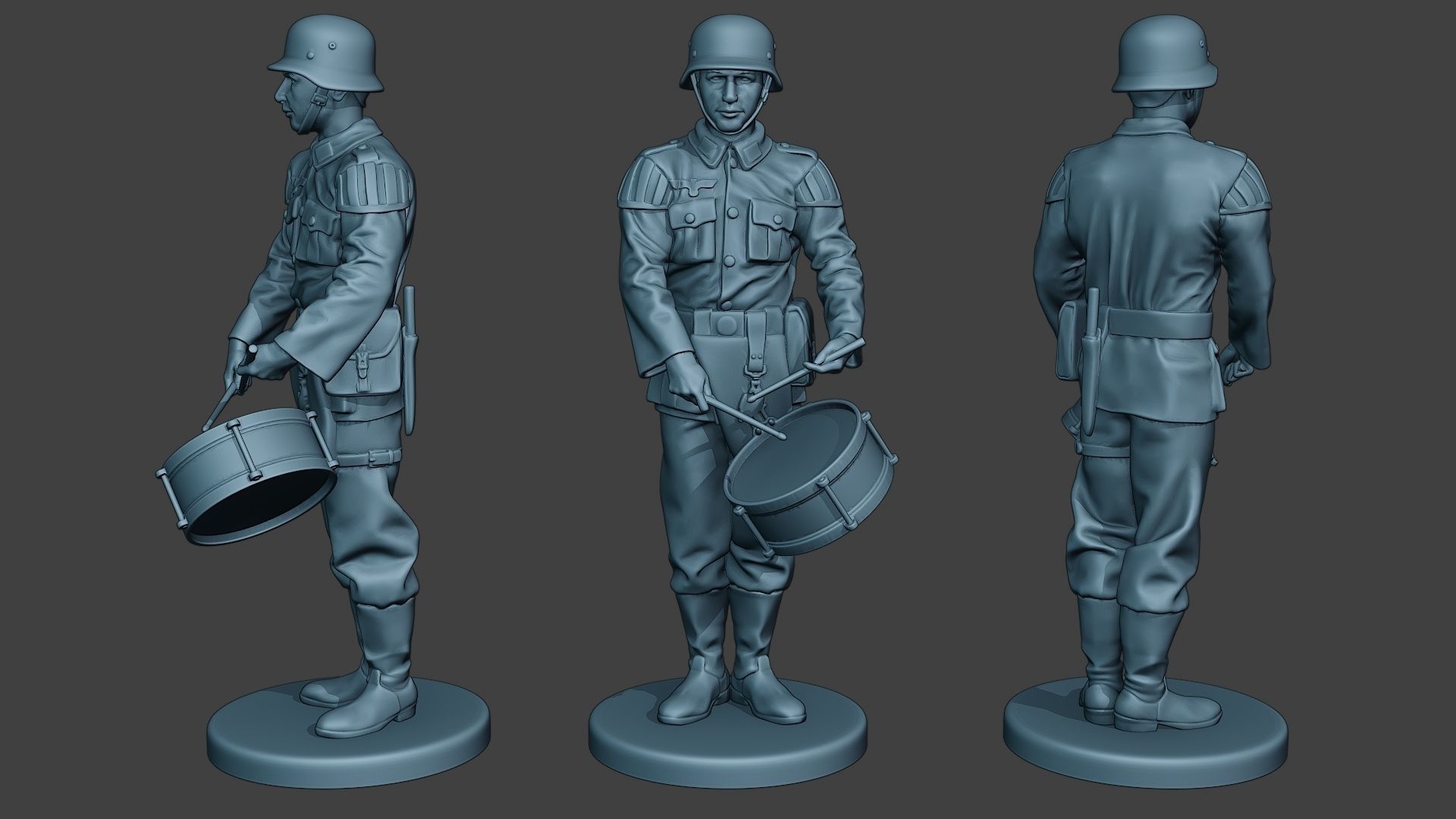 German soldiers Military Band Pack1 ww2 G8 3D Model Collection_9