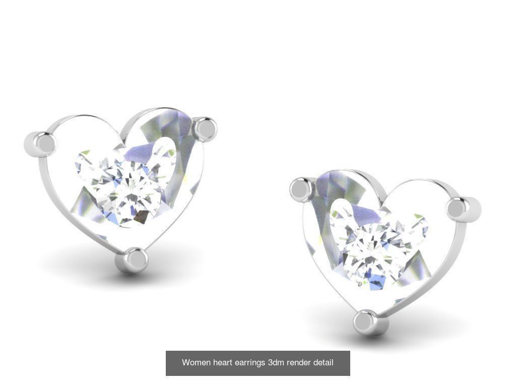 22 Studs Earrings 3dm renders details  3D Model Collection_20