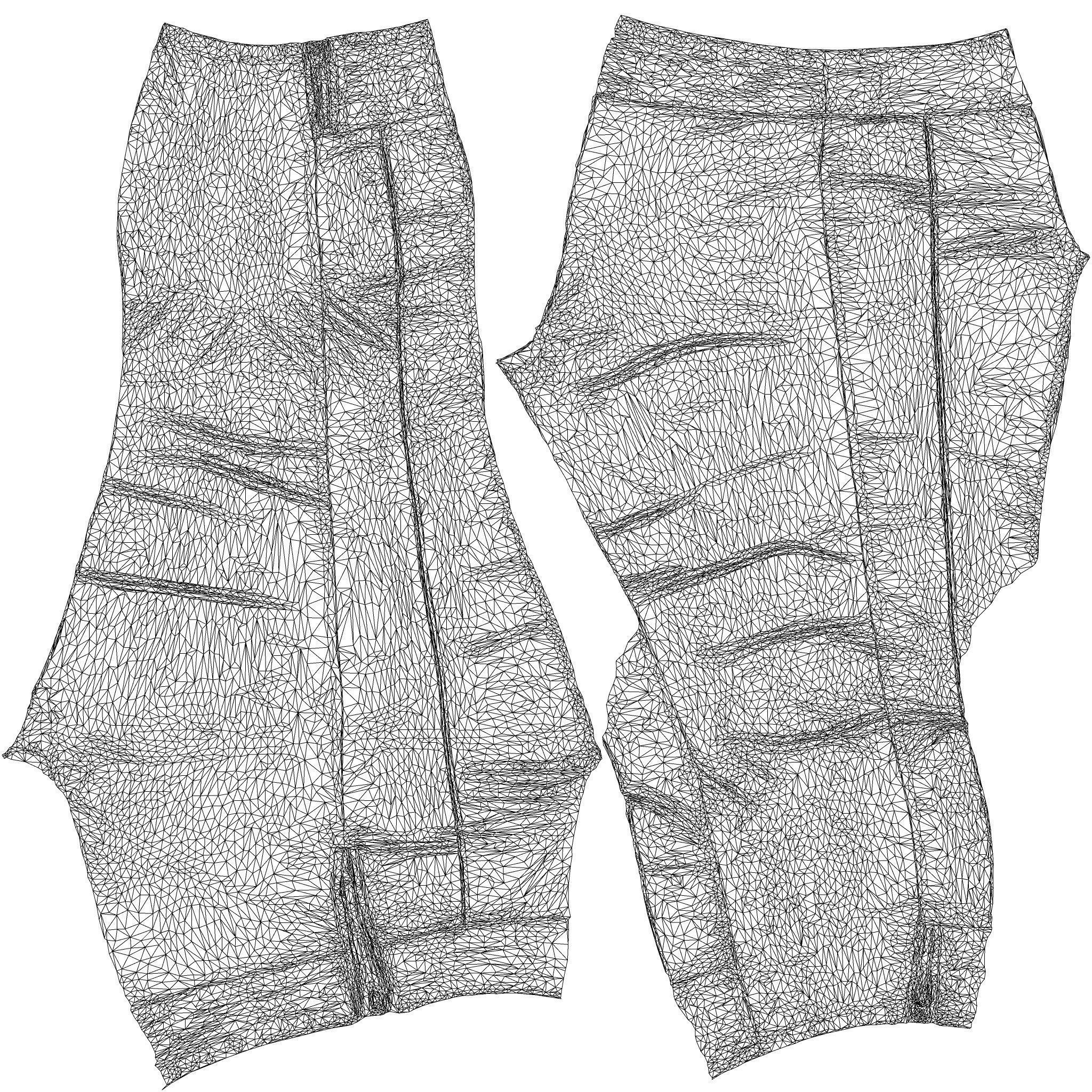 Frontal Detail Leather Trousers 3D model_10