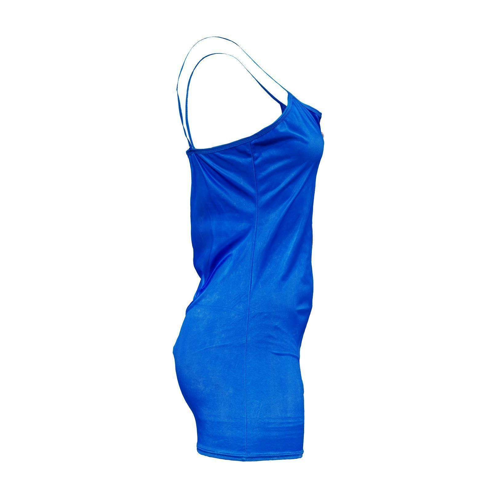 Front Zipper Metallic Dress 3D model_5