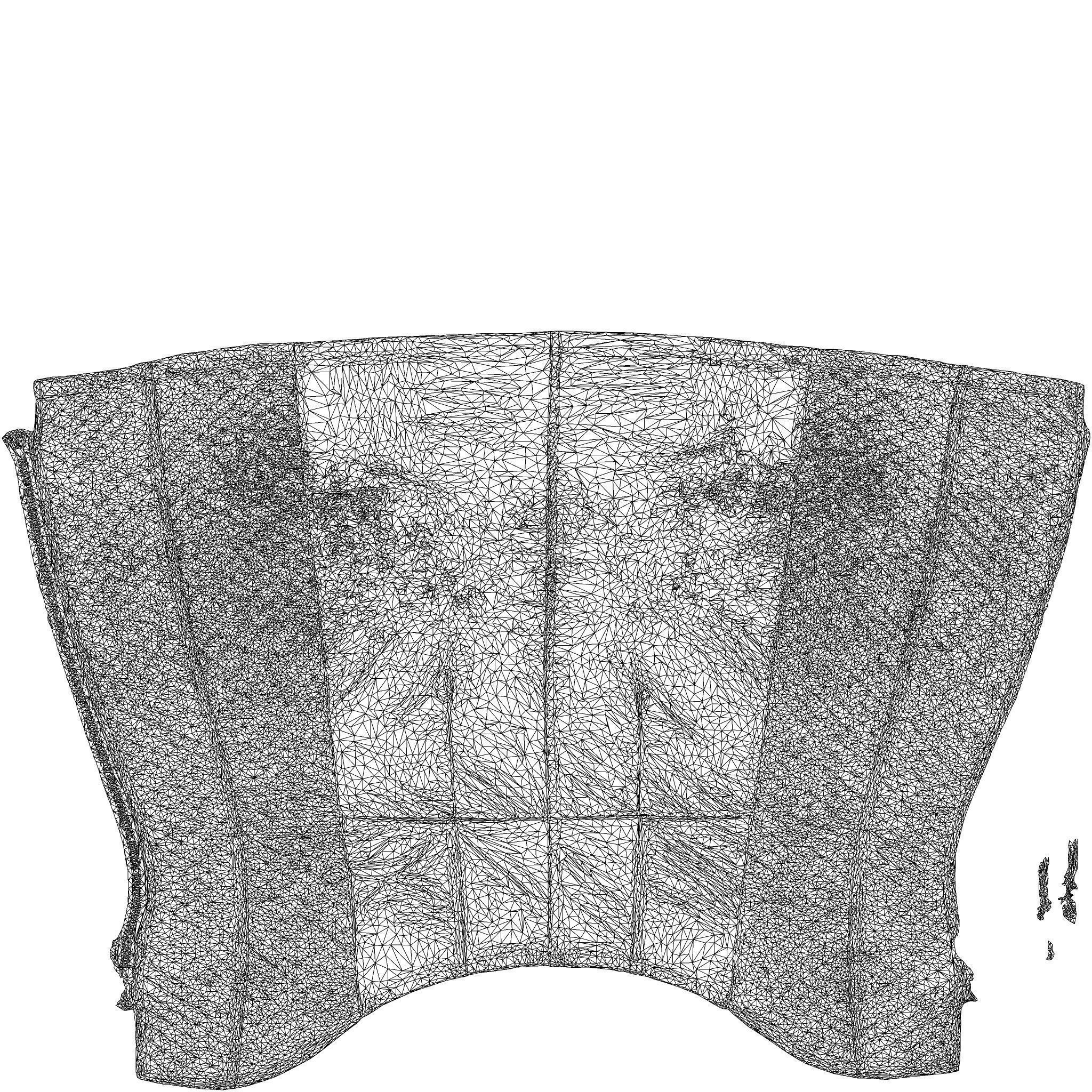 Front Padded Vinyl Dress 3D model_8