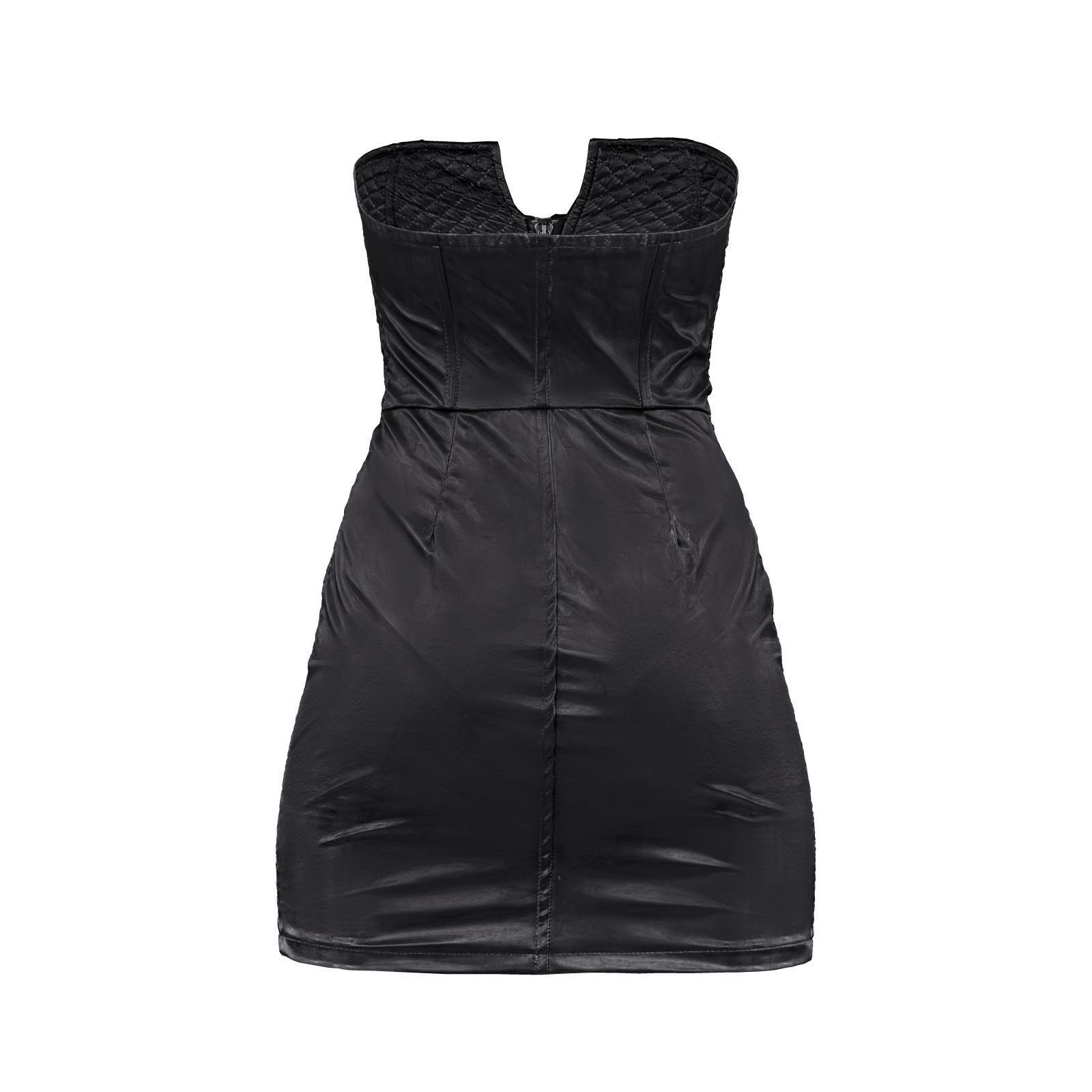 Front Padded Vinyl Dress 3D model_2