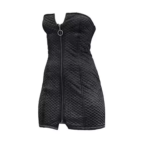 Front Padded Vinyl Dress 3D model