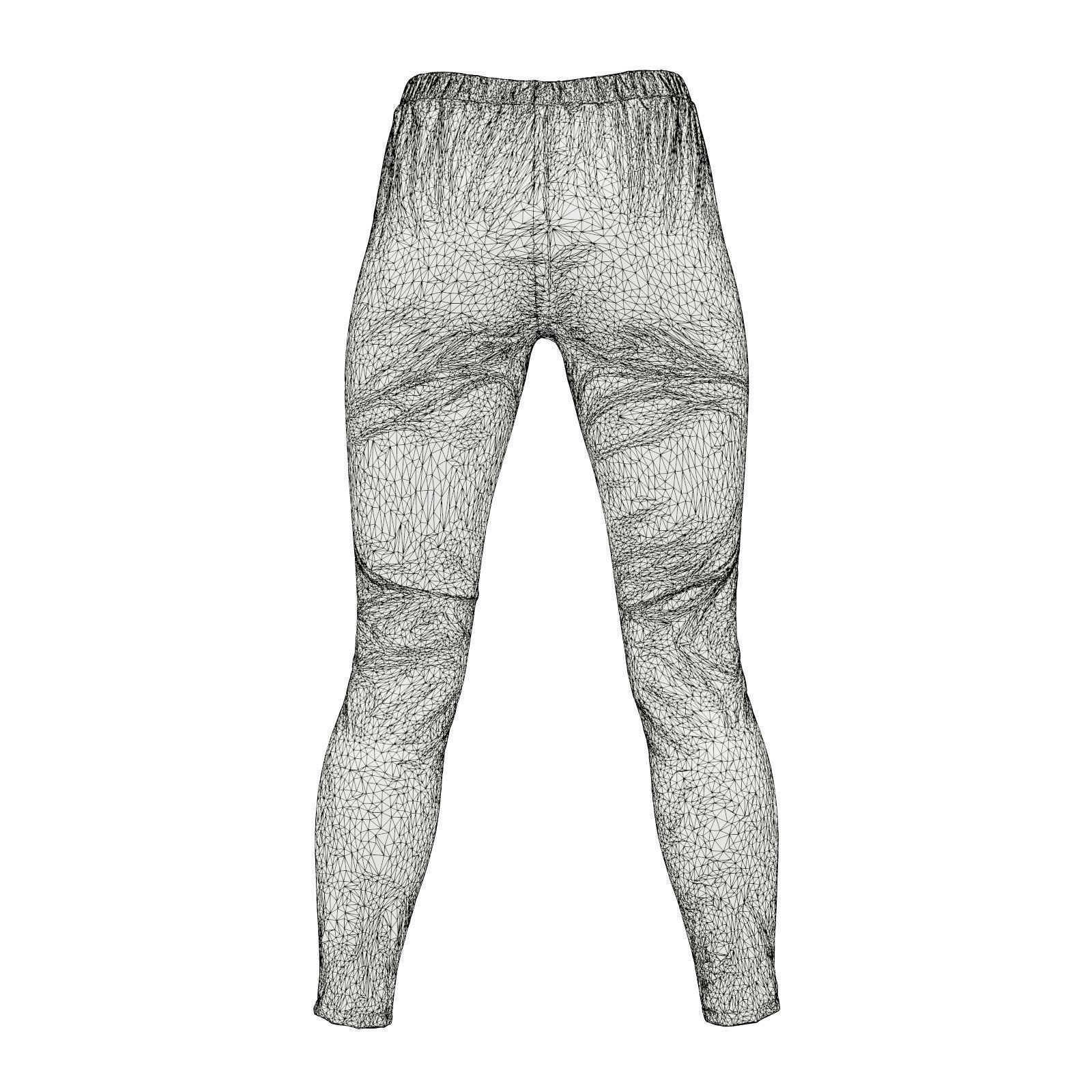 Front Laced Tiger Trousers 3D model_9