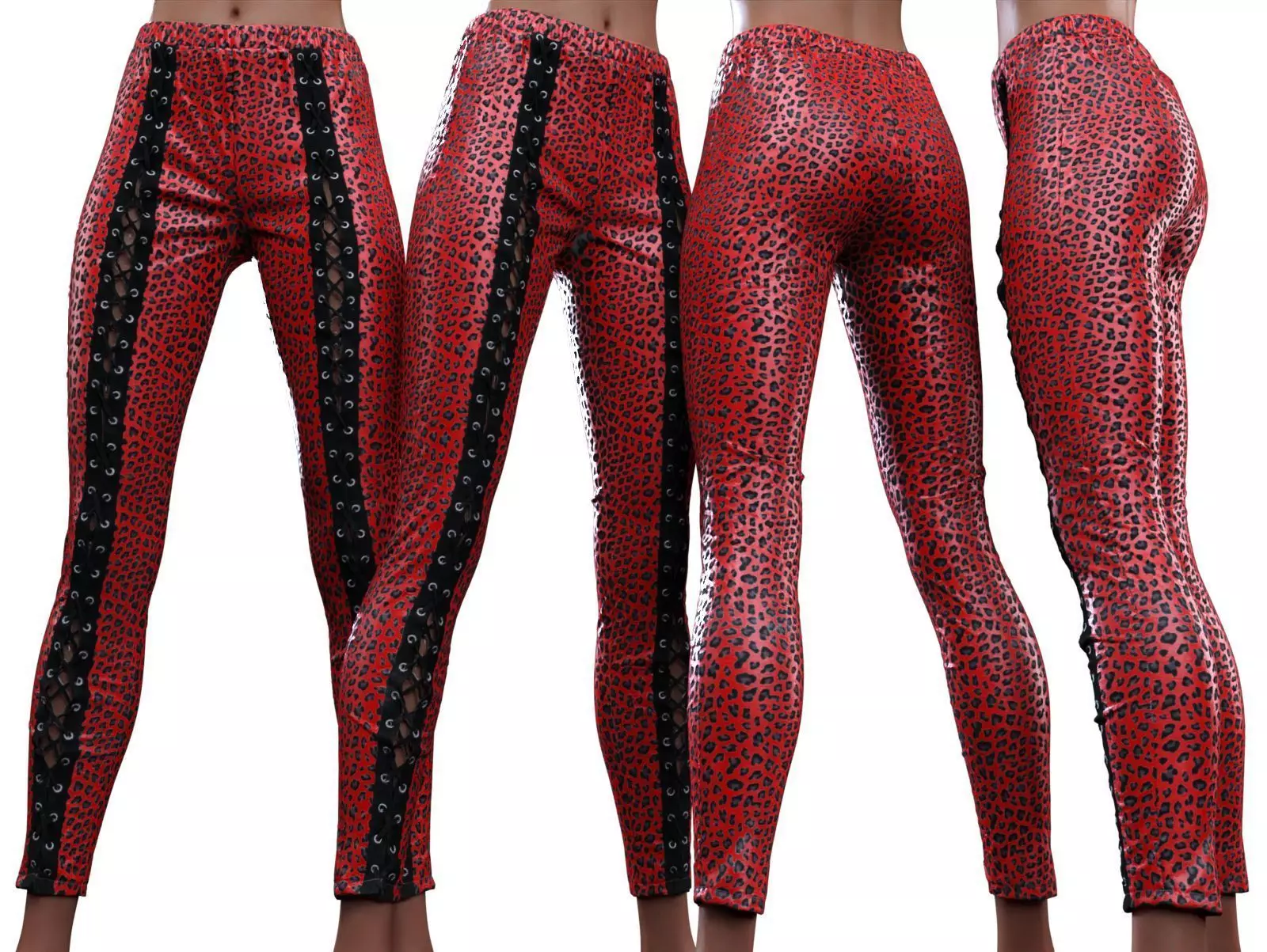 Front Laced Tiger Trousers 3D model_0