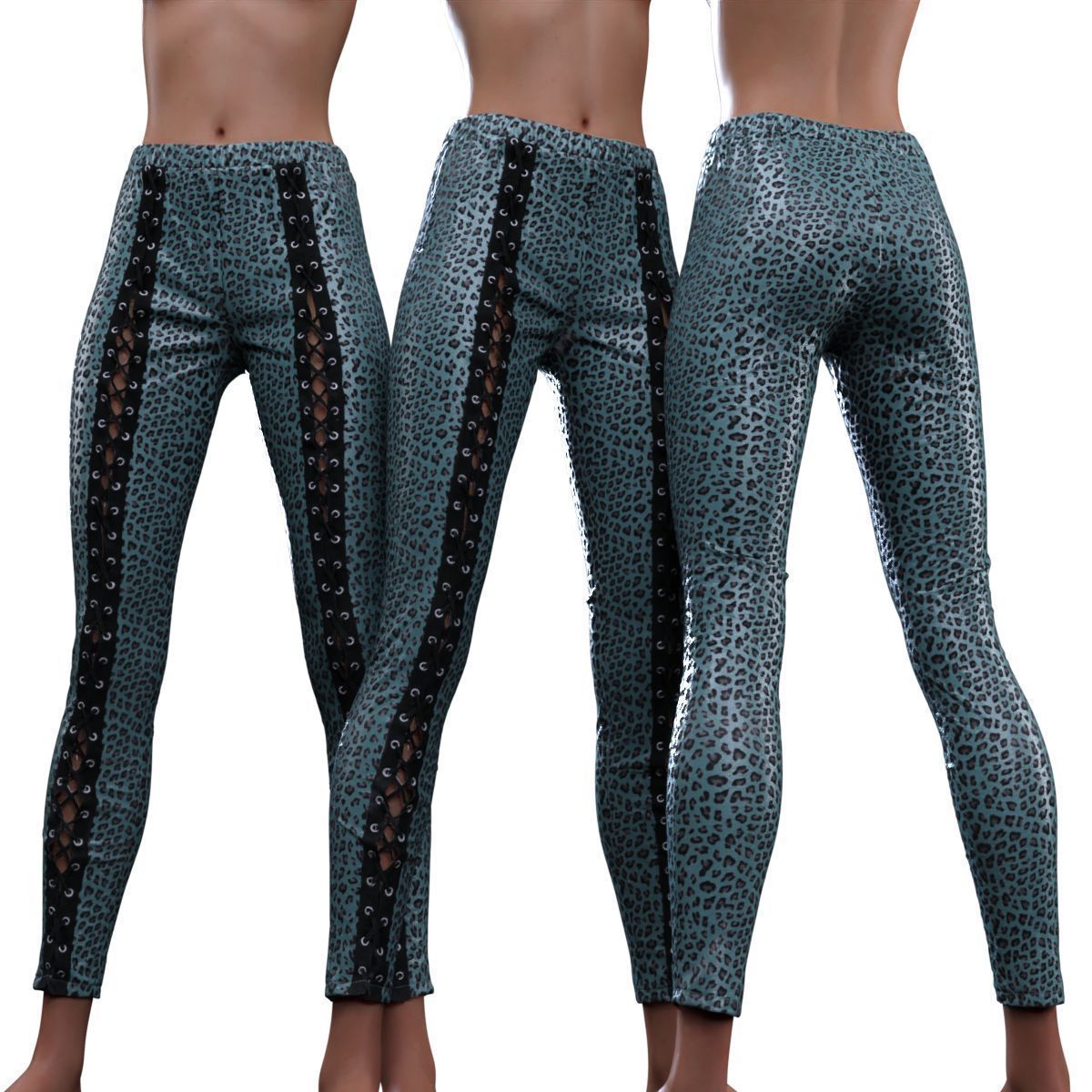 Front Laced Tiger Trousers 3D model_13